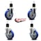 Service Caster 5'' Blue Poly Wheel Swivel 1-7/8'' Expanding Stem Caster Set 2 Brakes, 4PK SCC-EX20S514-PPUB-BLUE-2-TLB-2-178 - alternate 3